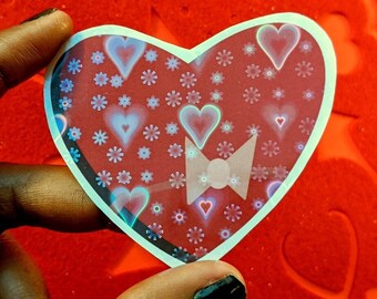 Valentine's Day Candy Box Sticker - Box Of Chocolate - Holographic Sticker - Valentine's Day Sticker - Vday Sticker - Journal Sticker