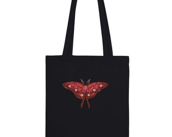 Red Moth Tote - Valentines Day Tote - Vday Tote Bag - Premium Tote Bag