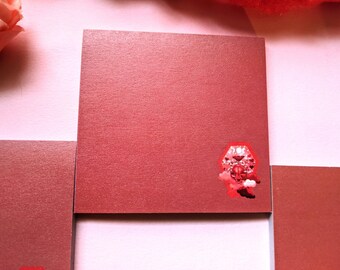 Red Memo Pad || Office Supplies || Sticky Notes Pad || Colorful Notepad || Desk Accessories || Cute Sticky Notes || Memo Pad || Post-it’s