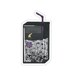 ゴス カワイイ ジュース ボックス サマーウィーン、ゴス ステッカー、ウォーターボトル、ラップトップ デカール、スクラップブック デコレーション、ジュース カートン ステッカー、パステル ゴス
