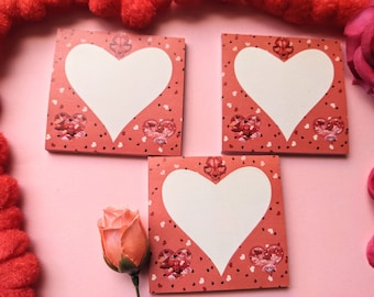 Pink Hearts Post It Notes || B-Grade || Haunted House Notes || Notepad || Pink Sticky Notes || Memo Pad || Office Supply