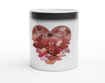 Valentines Day Magic Mug - Vday Mug - Goth Valentines Day Mug - Goth Mug - Vday Mug - Temperatures Reveal Mug - Magic 11oz Ceramic Mug
