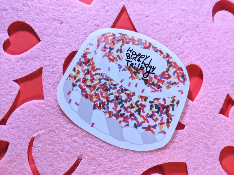 Birthday Cake Stickers Cakegate Stickers Dessert Stickers Rainbow Cake Sticker Rainbow Sprinkles Sprinkle Cake Happy Birthday image 5