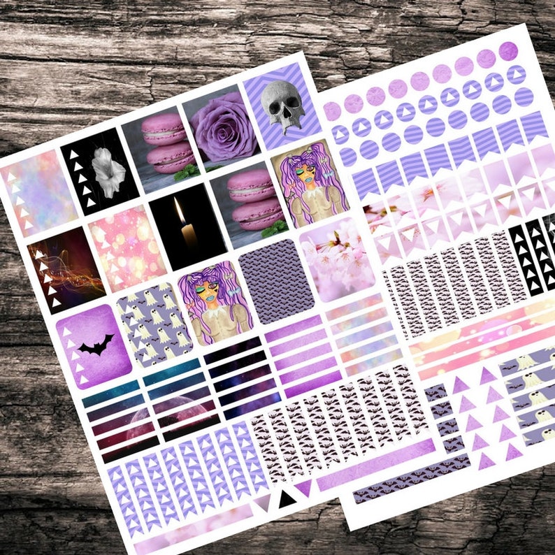 Goth Girl Planner Sticker Set Passion Planner Sticker | Etsy