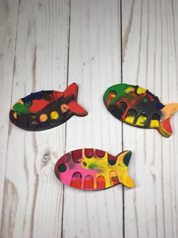 Fish Crayons Fish Party Favors For Kids Rainbow Crayons Custom Made Crayons  Under the sea Party favors fishing party favors for children