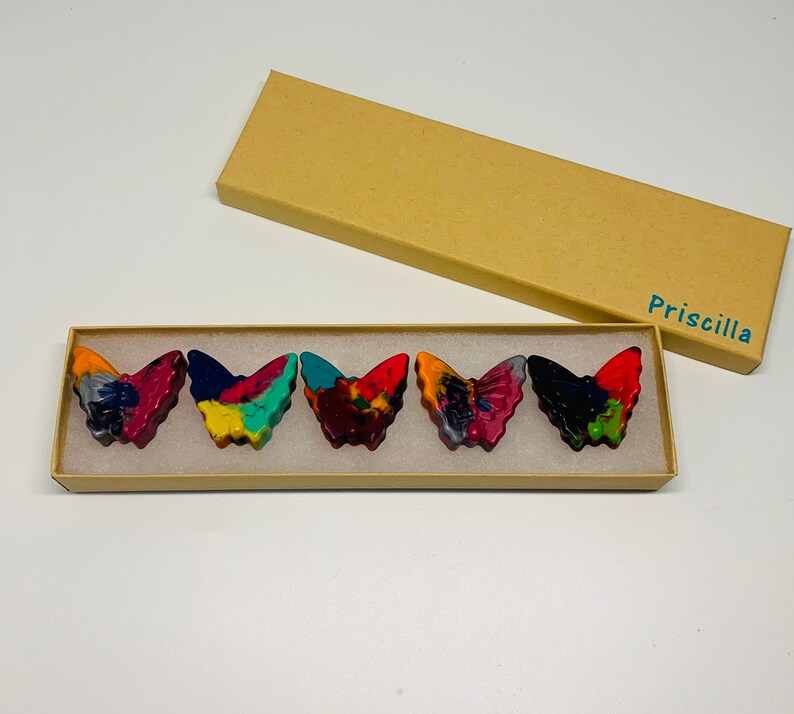 Butterfly Crayons Butterfly Gift Crayon Set Kids Birthday Etsy