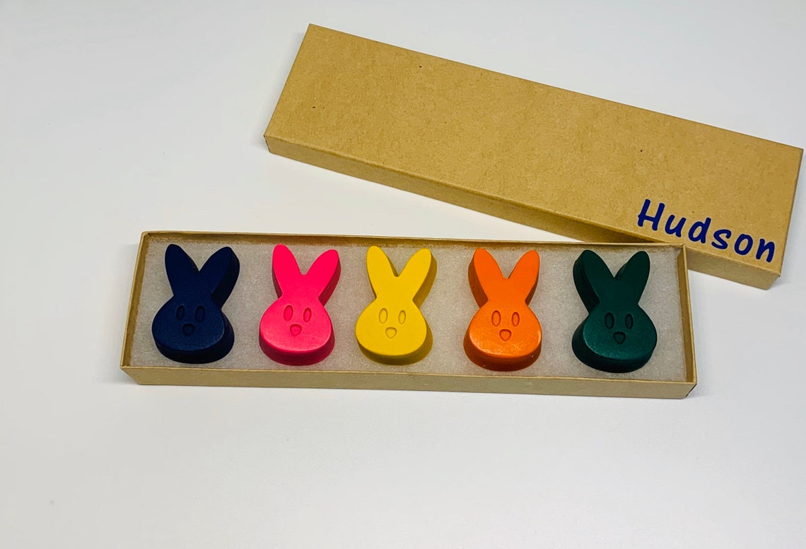 Easter Basket Filler Easter Bunny Crayons Easter Gift Etsy