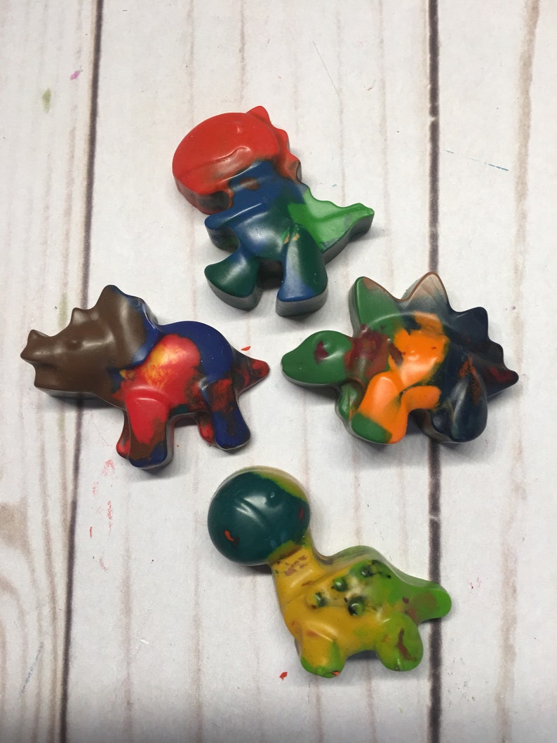 Dinosaur Crayons Shaped Crayons Dinosaur Party Favor Etsy