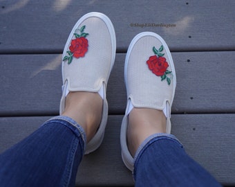 rose checkered vans