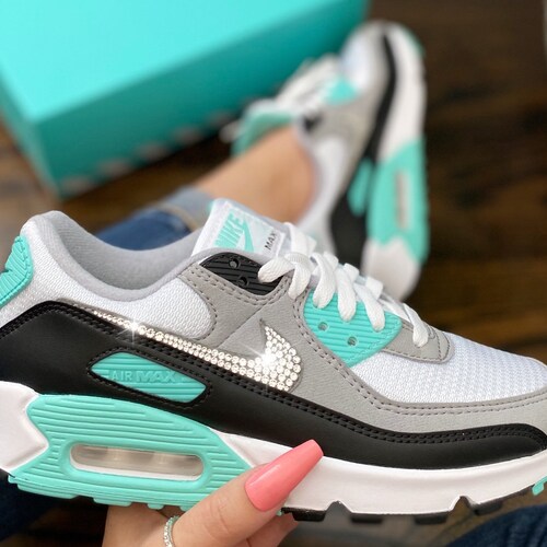 womens nike air max 90 rose gold with swarovski crystals