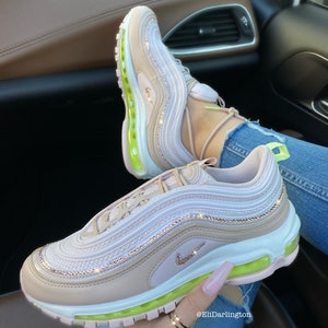 Swarovski Crystals Custom Nike Air Max 97 Pale Pink Sneakers - Etsy