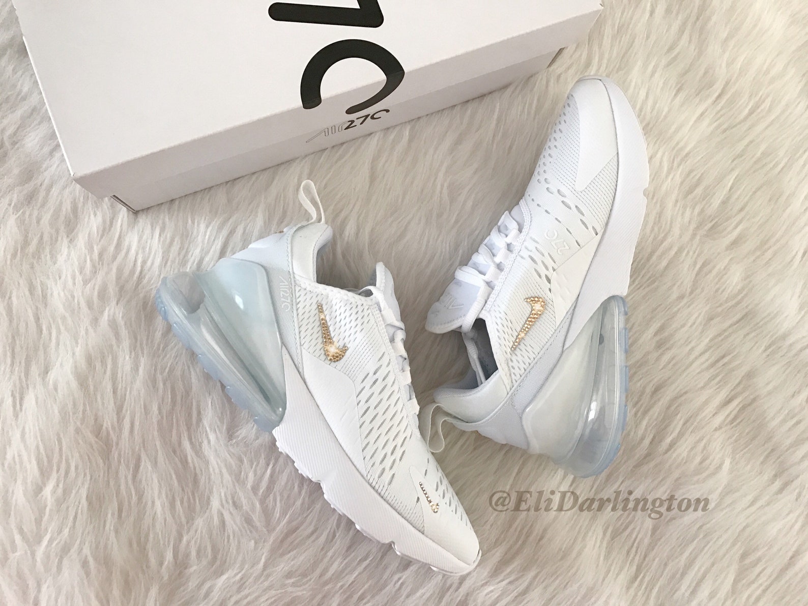 swarovski nike air max 270 shoes blinged out with swarovski crystals bling nike shoes