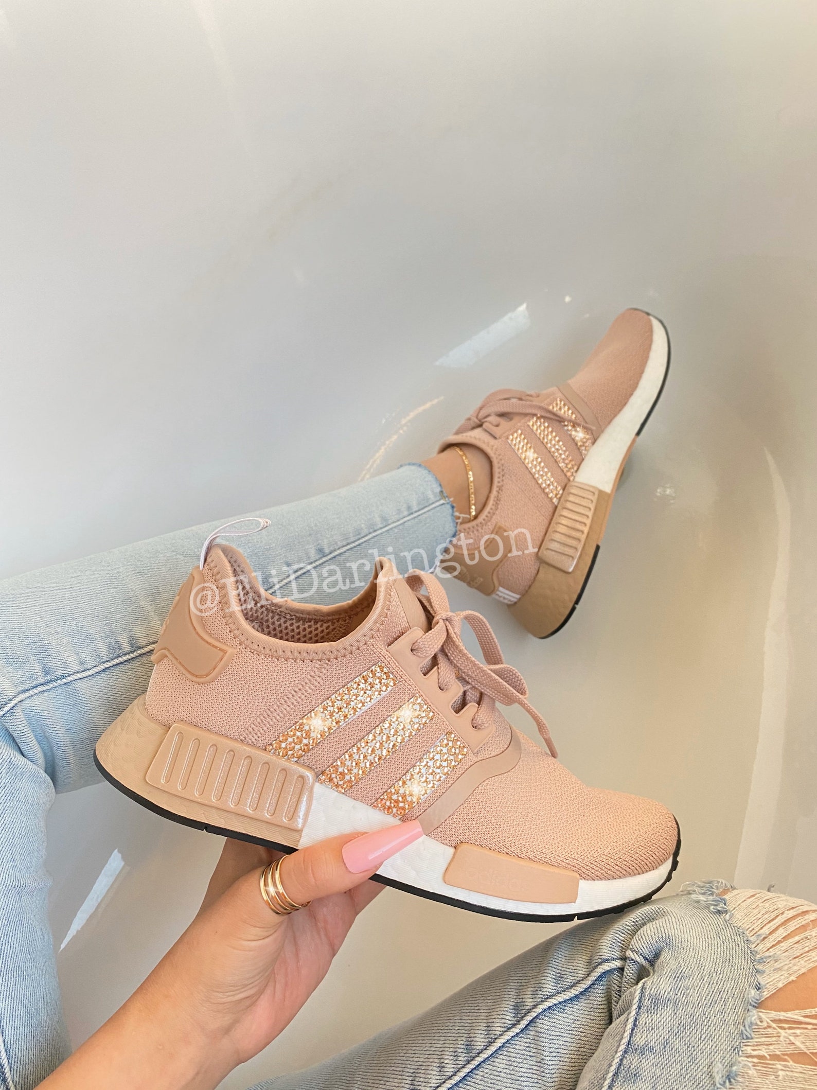 Women's Adidas NMD Shoes with Rose Gold Swarovski Crystals | Etsy