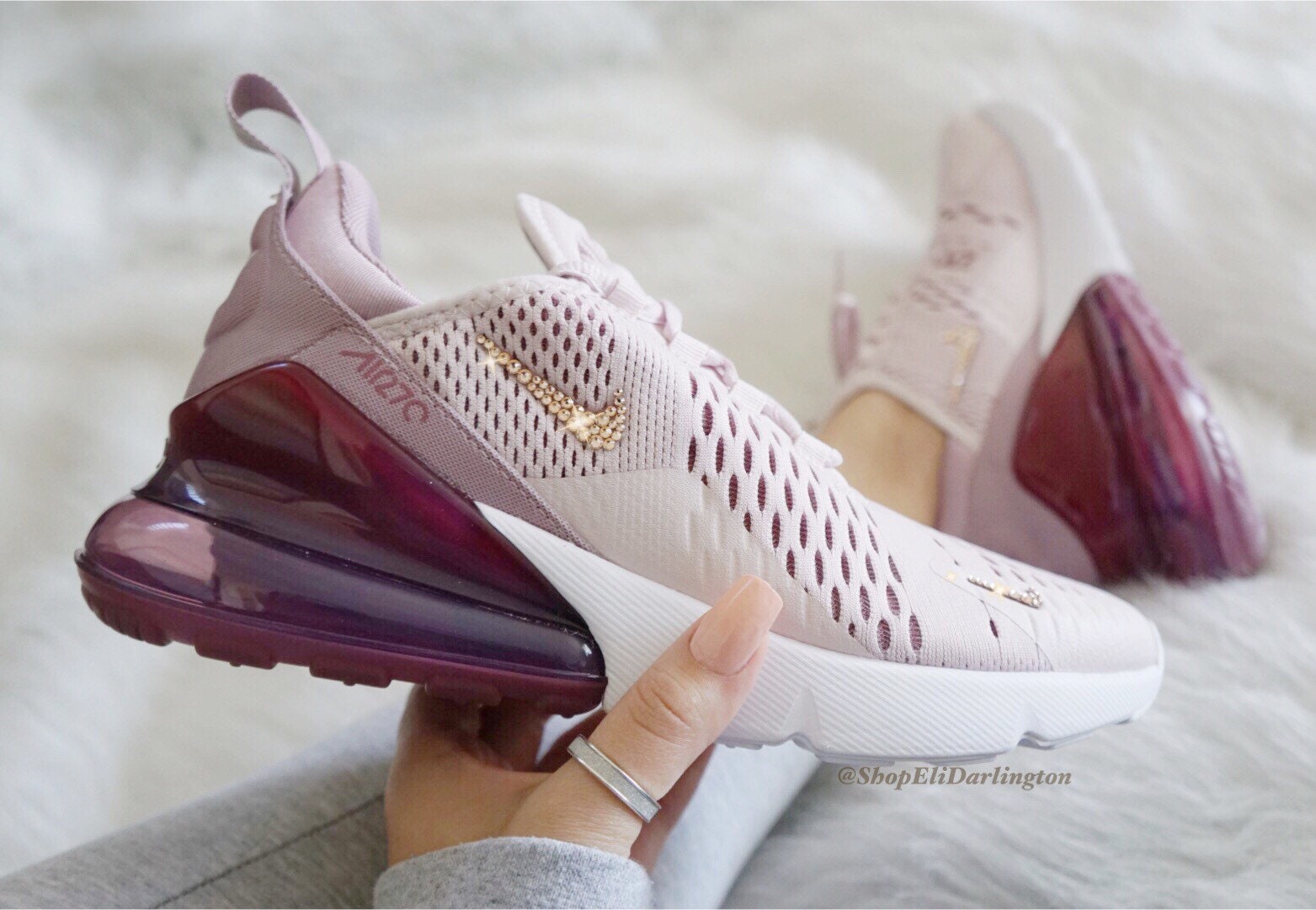 Womens Nike Air Max 270 With Swarvoski Crystals 