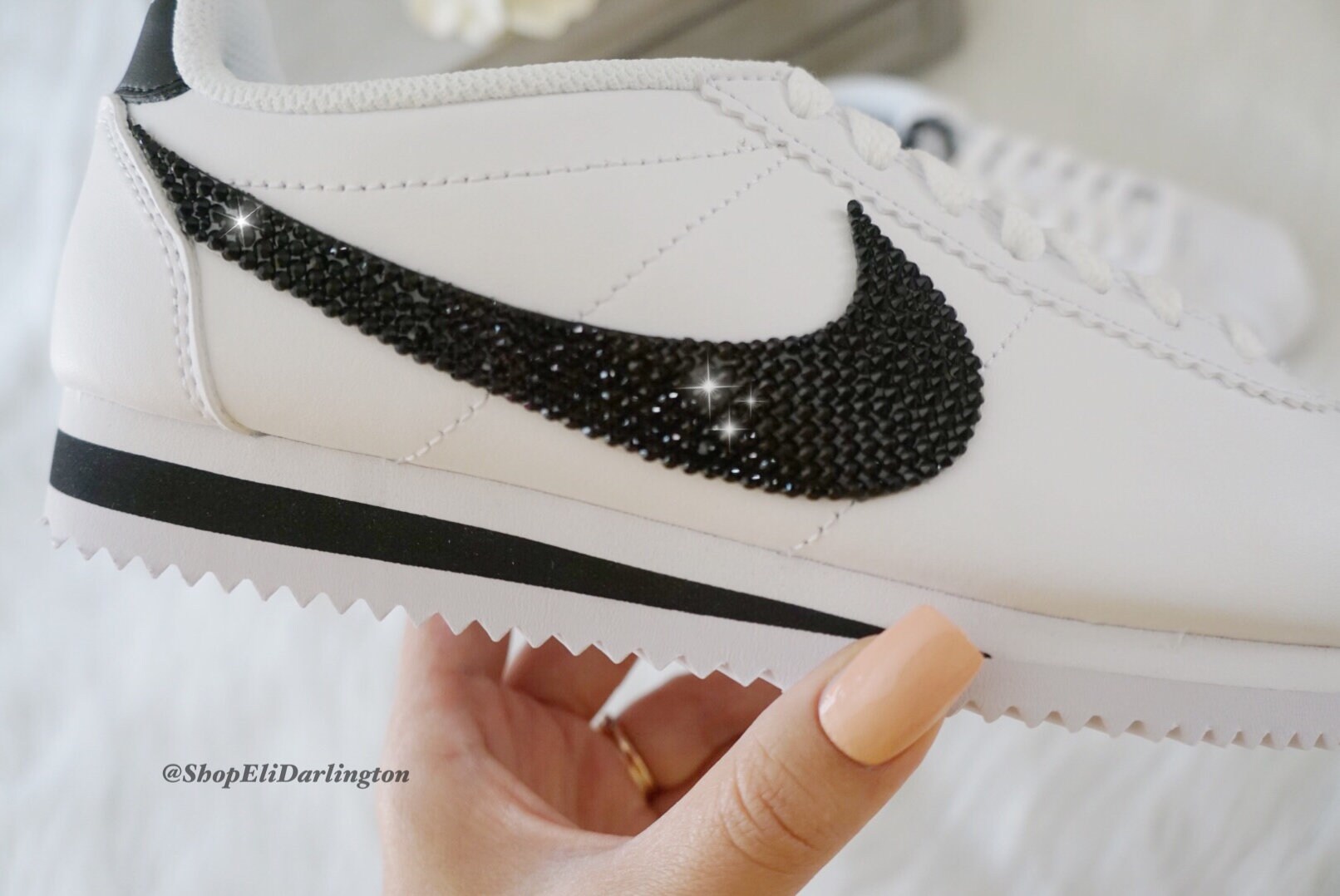 Swarovski Nike Cortez Shoes Blinged 