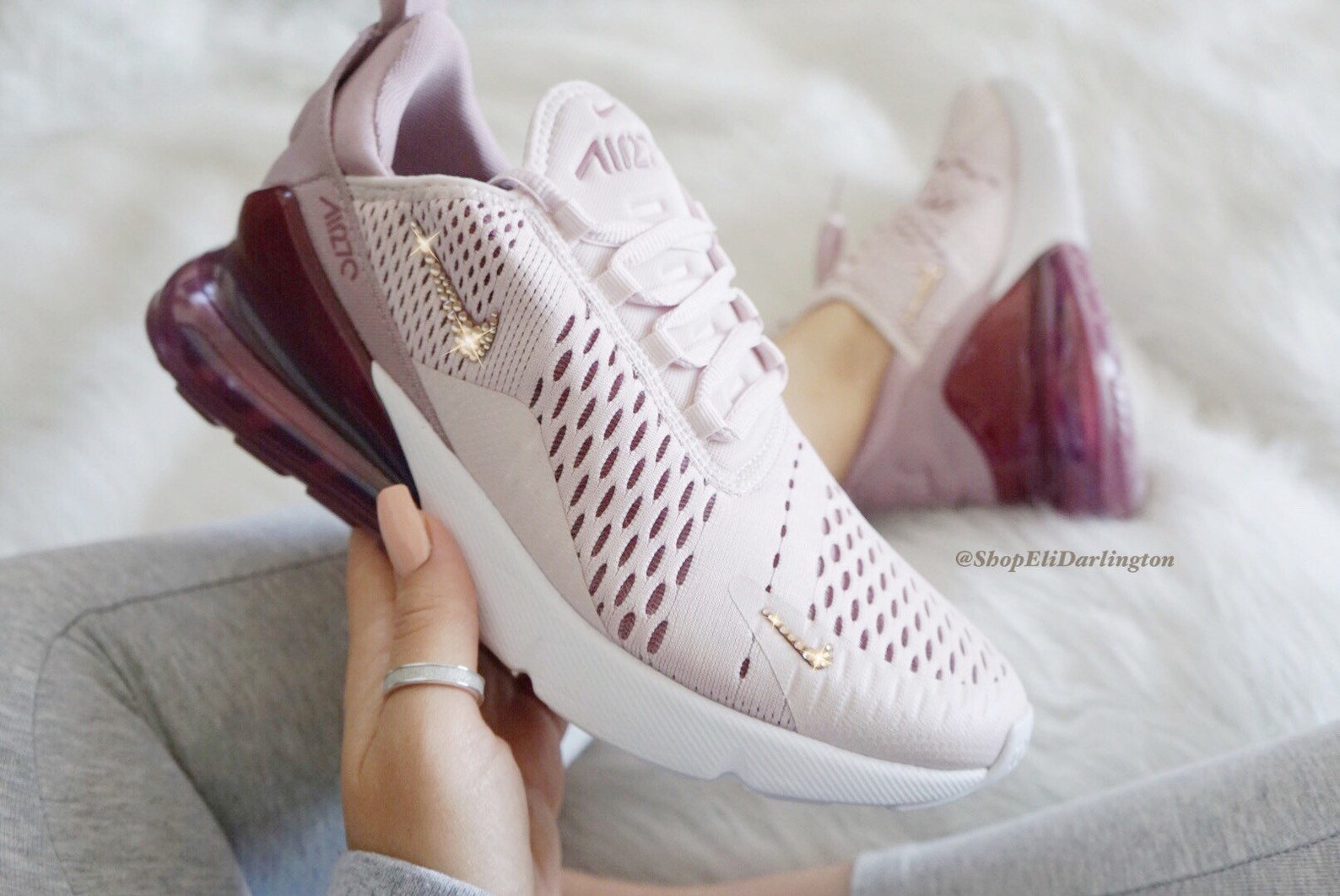 swarovski bling pink nike air max 270