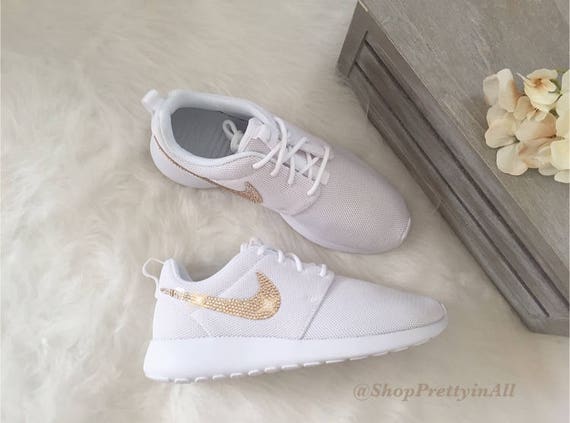 Zapatos Nike Roshe cristales Swarovski de oro rosa - Etsy España