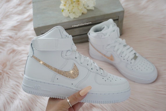 nike high tops gold