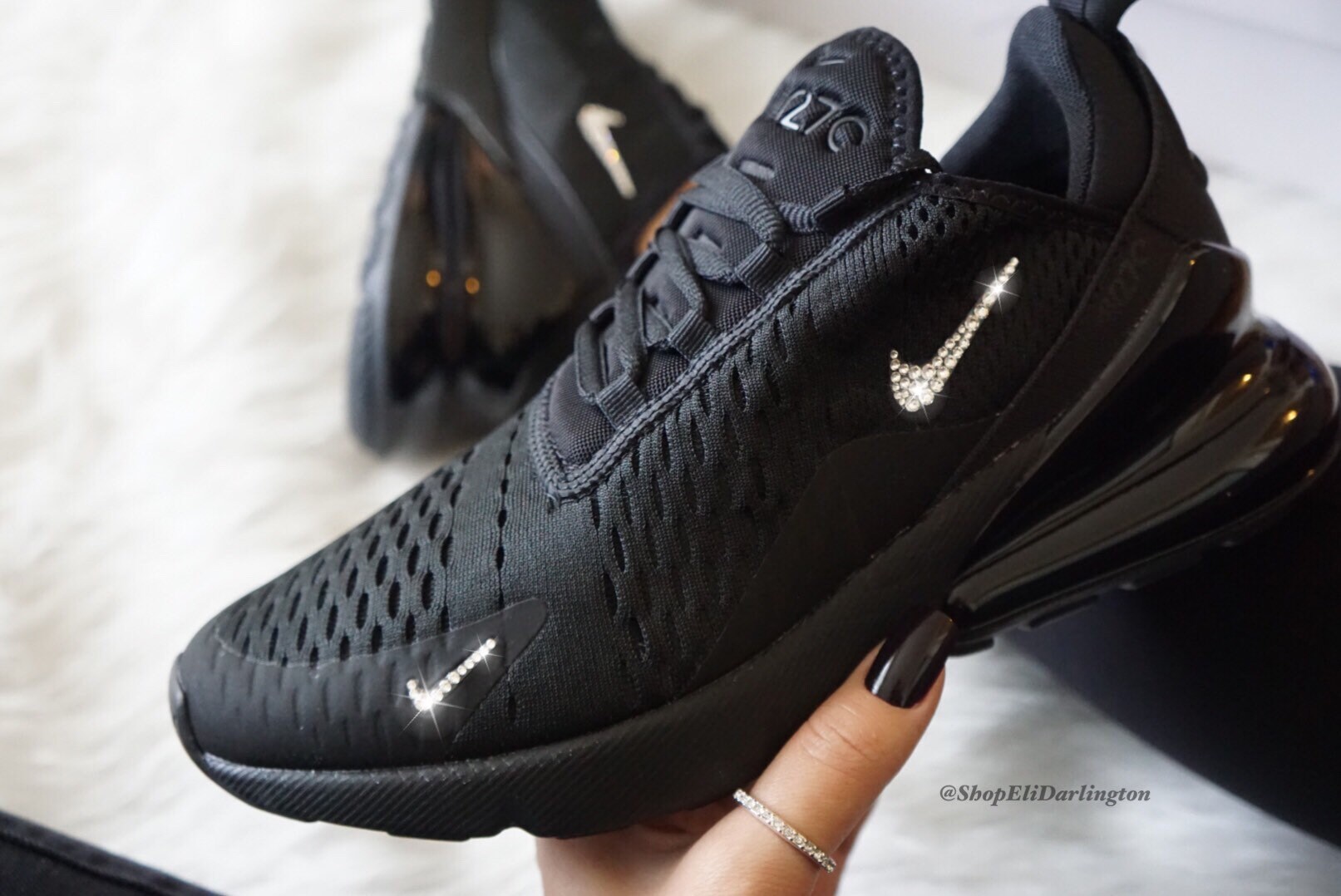 swarovski nike air max 270 black