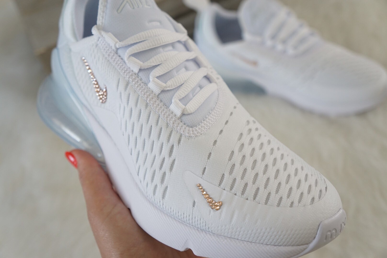swarovski nike air max 270 shoes blinged out with swarovski
