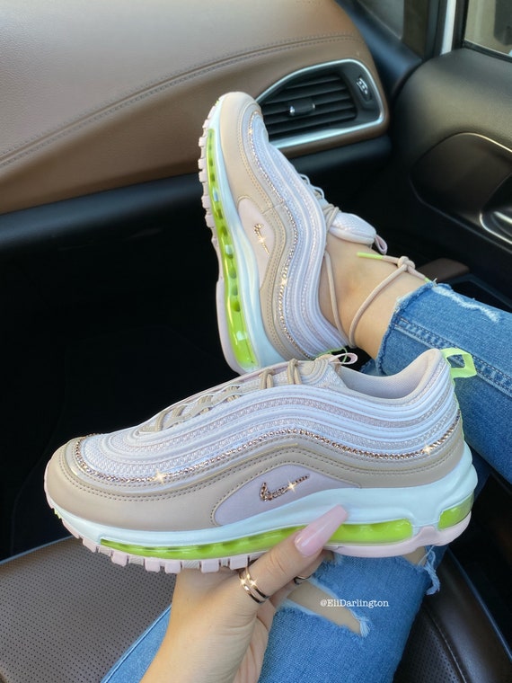 Faial Flotar tengo sueño Swarovski Crystals Custom Nike Air Max 97 Pale Pink Sneakers - Etsy