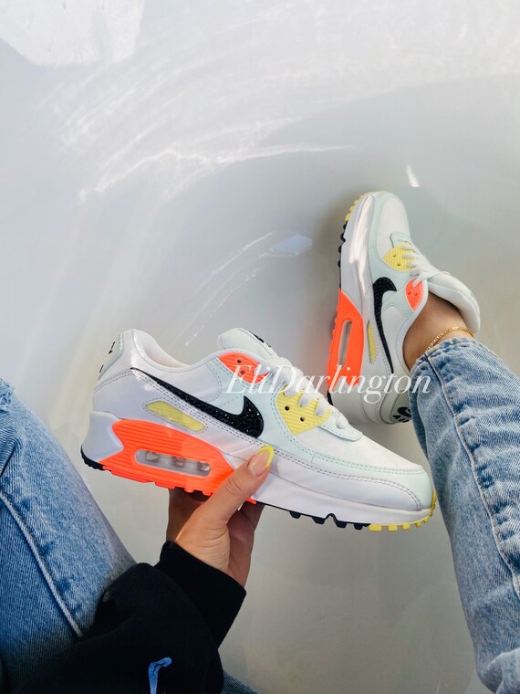 Air max 90 white cheap custom