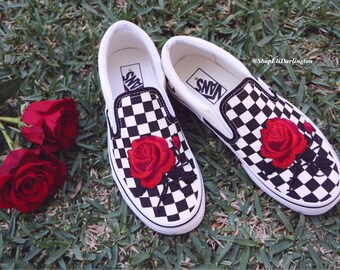 Vans old clearance skool checkerboard rose