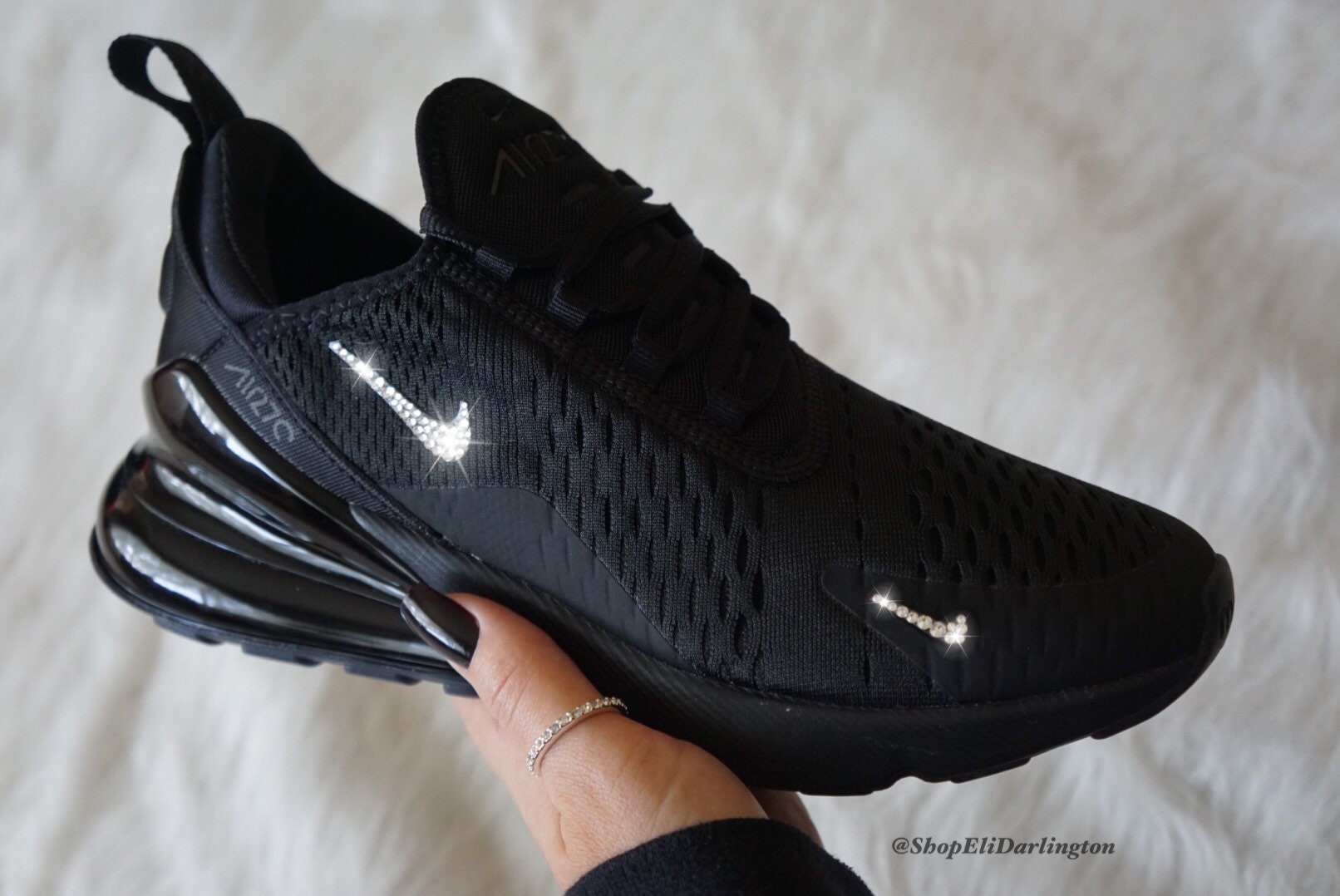 swarovski nike air max 270 black