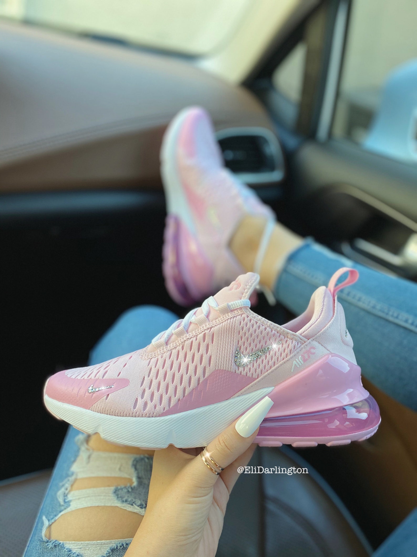 swarovski nike air max 270 pink
