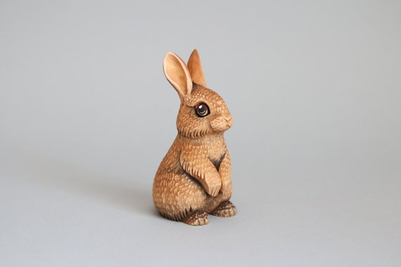 carved wooden rabbit