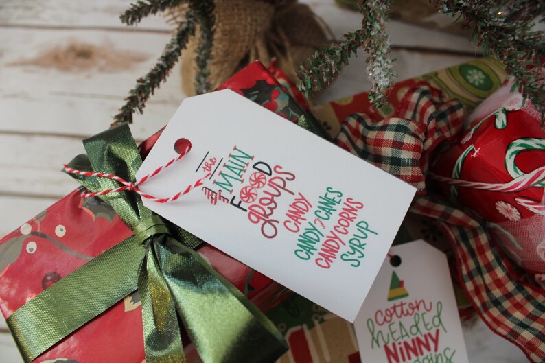 buddy the elf elf quotes printable christmas tags etsy