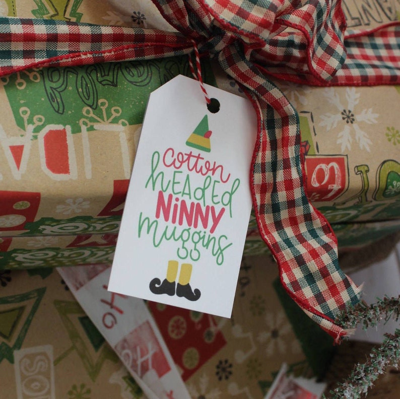 buddy the elf elf quotes printable christmas tags etsy