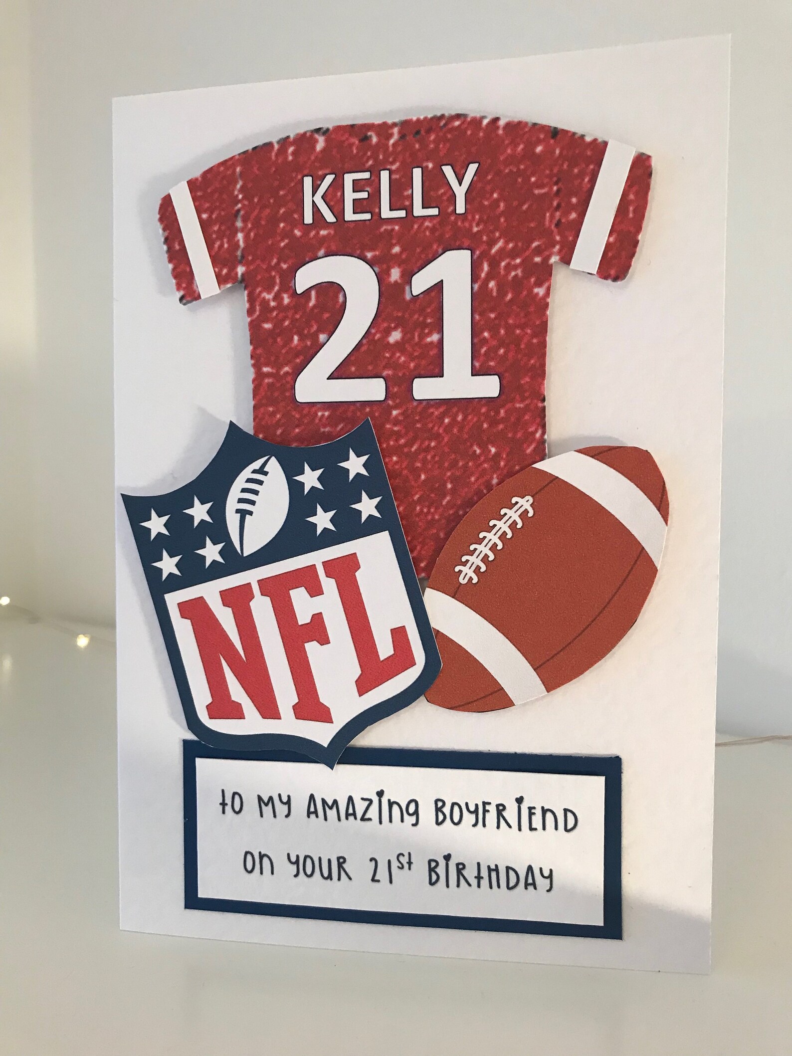 Personalised NFL Birthday Card NFL Themed Birthday - Etsy