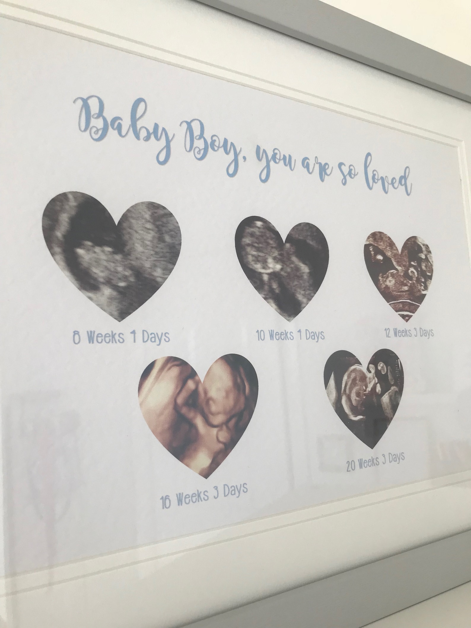 Baby Scan Photo Frame Personalised Baby Scan Frame Baby Etsy UK