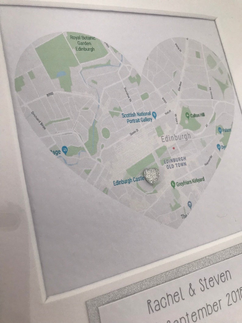 Personalised Map Engagement Frame Location Frame Wedding Etsy
