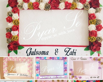 Selfie Frame | Wedding Selfie Frame | Personalised Selfie Frame | Mehendi Selfie Frame