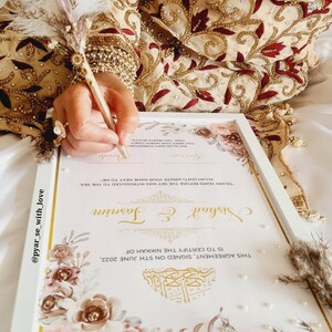 Nikkah Certificate | Nikkah Certificate | Nikkah Nama | Nikkah Contract | Personalised Nikkah certificate Bild 1