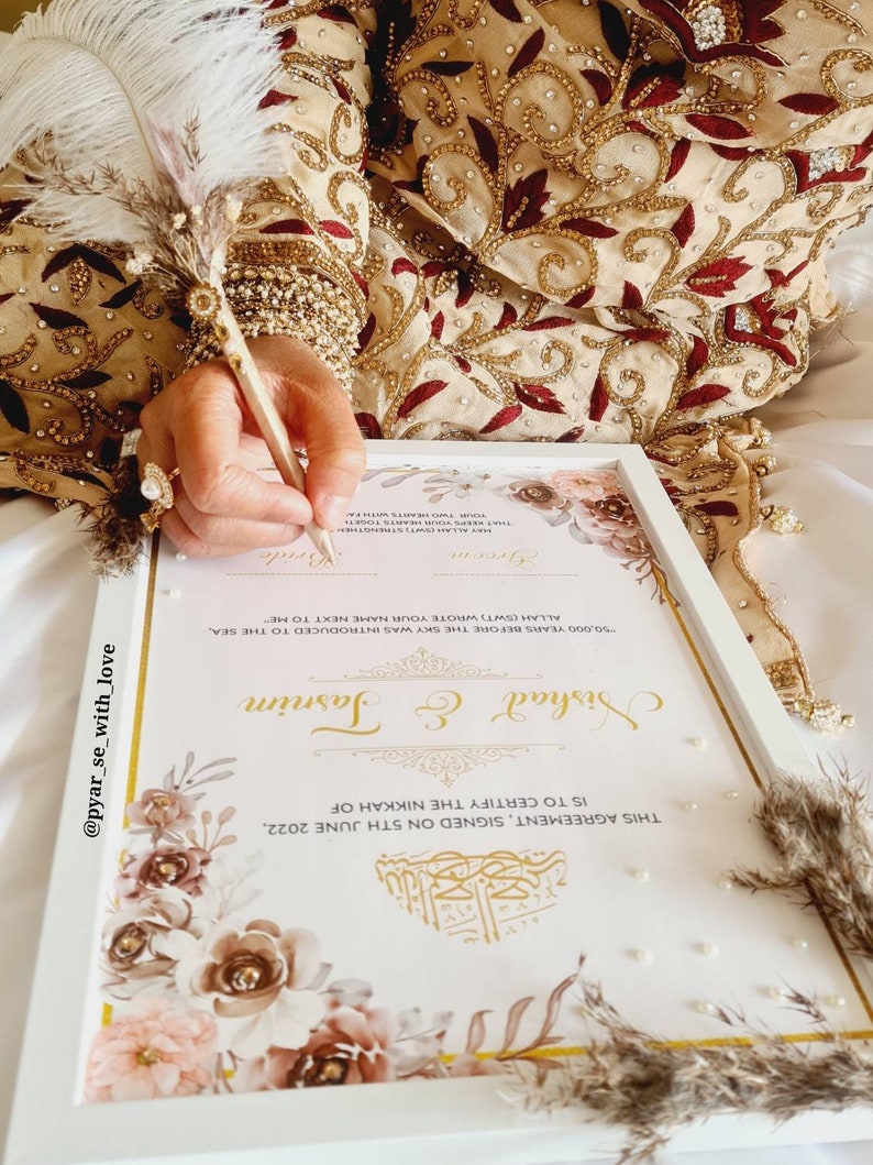 Nikkah Certificate | Nikkah Certificate | Nikkah Nama | Nikkah Contract | Personalised Nikkah certificate Bild 1
