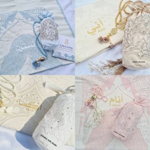 Personalised Prayer Mat Set | Lightweight Travel Prayer Mat | Islamic gift | Ramadan gift | Eid Gift