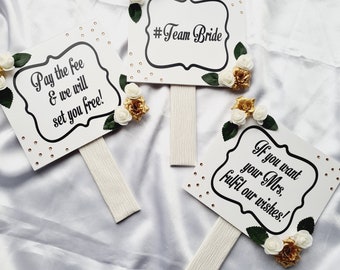 Gate signs | Groom Entrance Signs | No money, No Honey