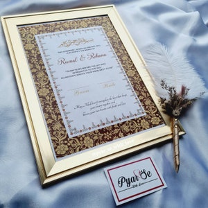 Nikkah Certificate | Nikkah Certificate | Nikkah Nama | Nikkah Contract | Personalised Nikkah certificate Bild 3