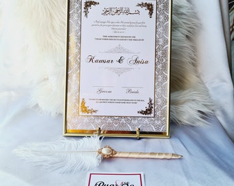 Gold/Silver Nikkah Certificate | Nikkah Certificate | Nikkah Nama | Nikkah Contract | Personalised Nikkah certificate