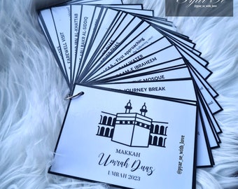 Umrah Flash Cards PRINTED | Umrah Dua Book | Makkah | Madinah | Dua Book | Umrah Gift | Umrah Mubarak - Printed