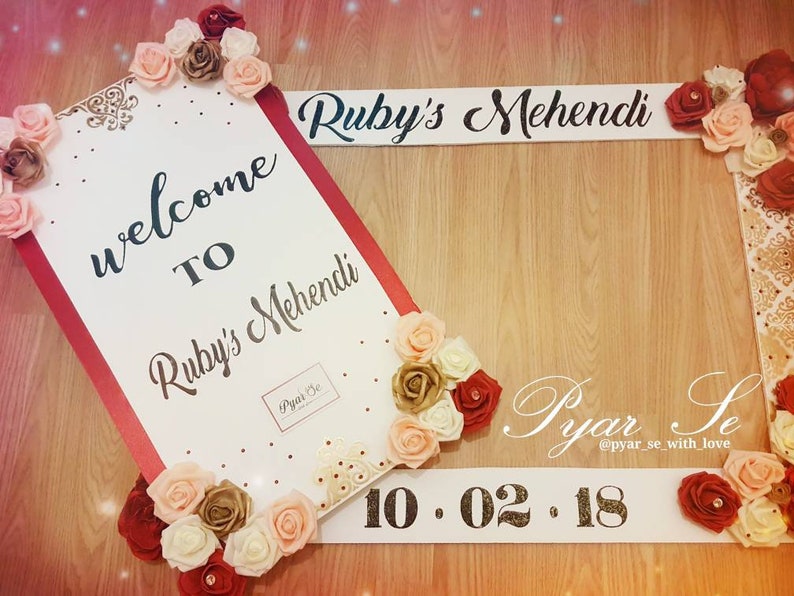 Selfie Frame Wedding Selfie Frame Personalised Selfie Frame Mehendi Selfie Frame image 8