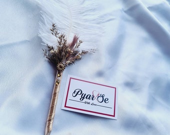 Nikkah Pen | Feather Pen | Dry Flower Pen
