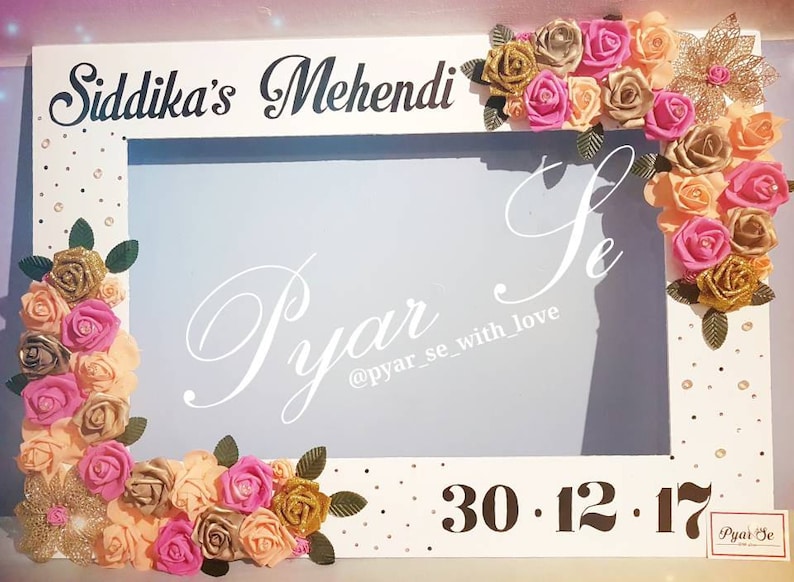 Selfie Frame Wedding Selfie Frame Personalised Selfie Frame Mehendi Selfie Frame image 2