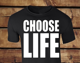 Choose Life Tee Clothing Top - Choose Life Retro Fancy Dress INSPIRED fancy top clothing