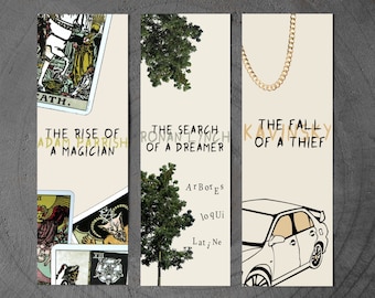 The Raven Cycle Character inspired Bookmarks