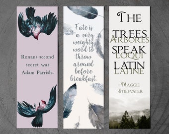 The Raven Cycle inspired Bookmarks