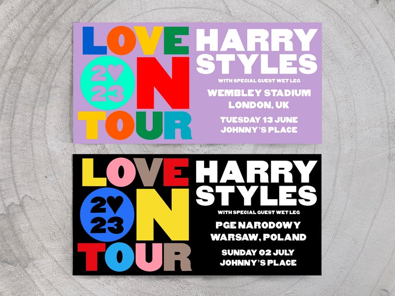 Harry Styles Love on Tour 2023 Concert Tickets Etsy Sweden